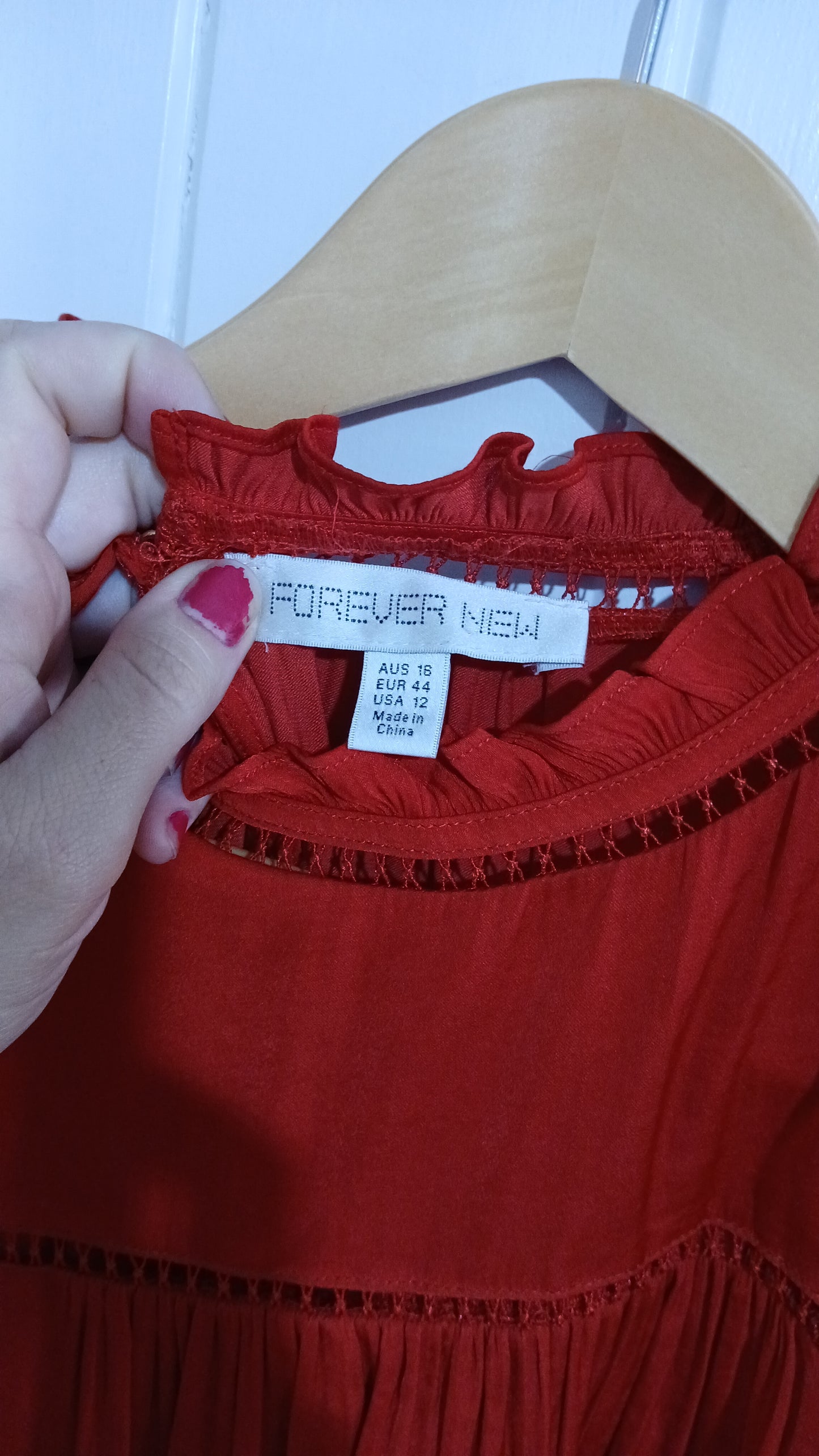 (16) Forever New | Red Blouse