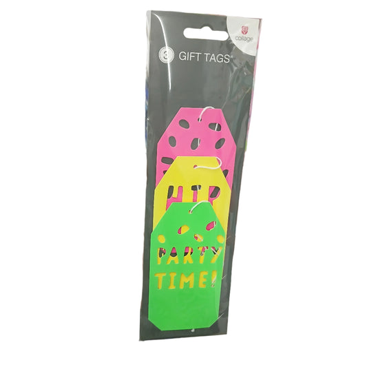 Gift Tag Pack of 3 - Neon