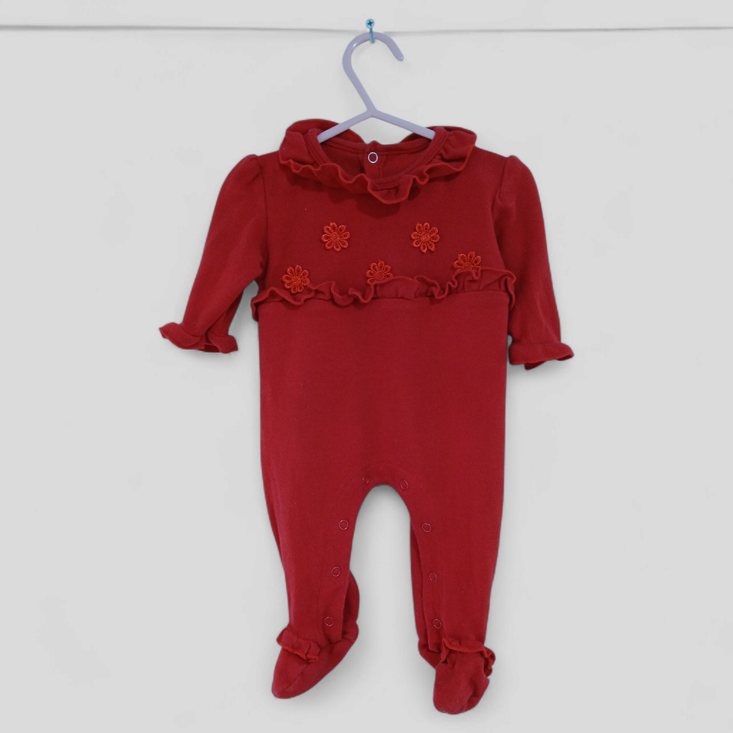 (000) Red L/S Onesie