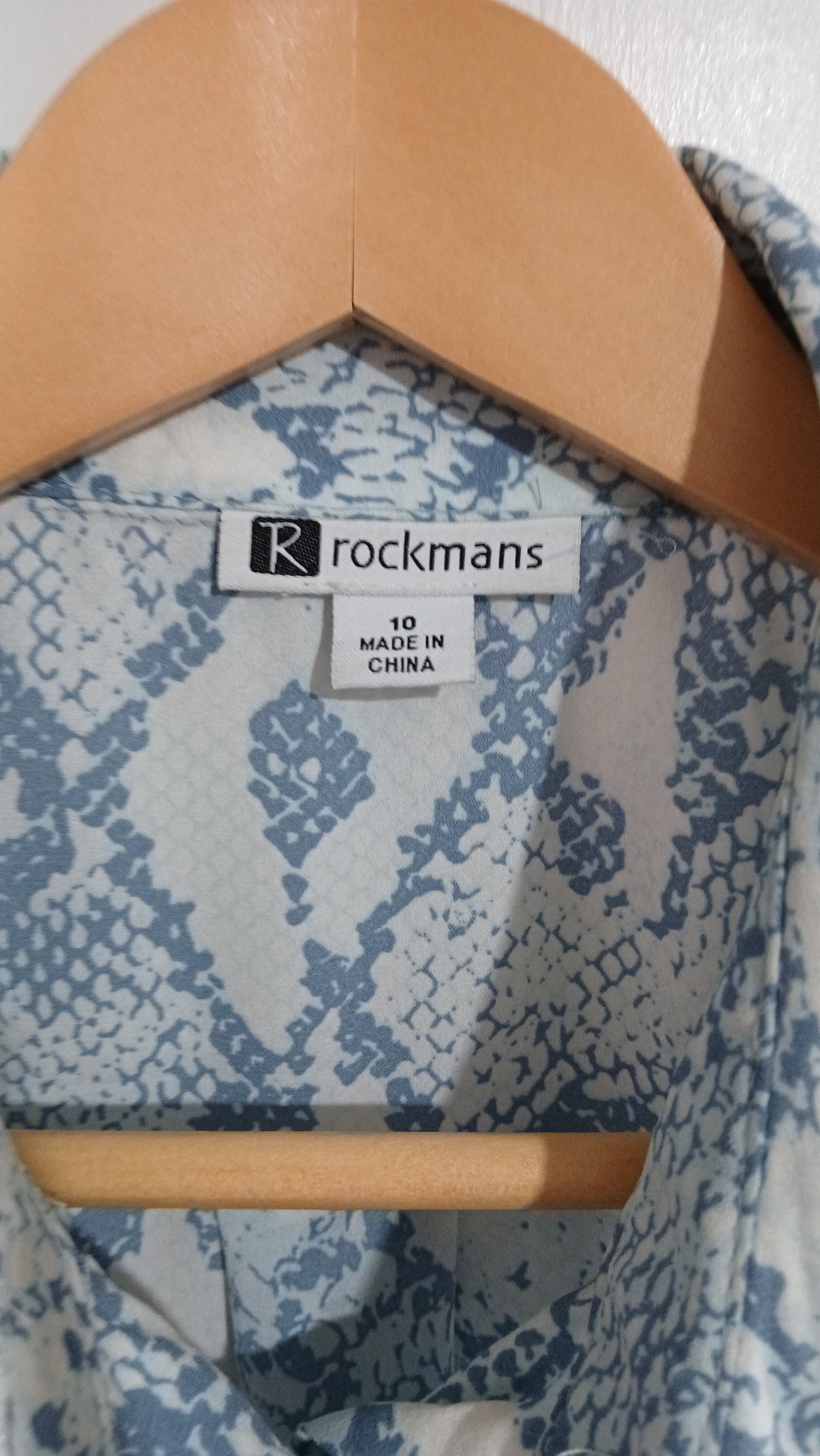 (10) Rockmans | Blue Print Blouse