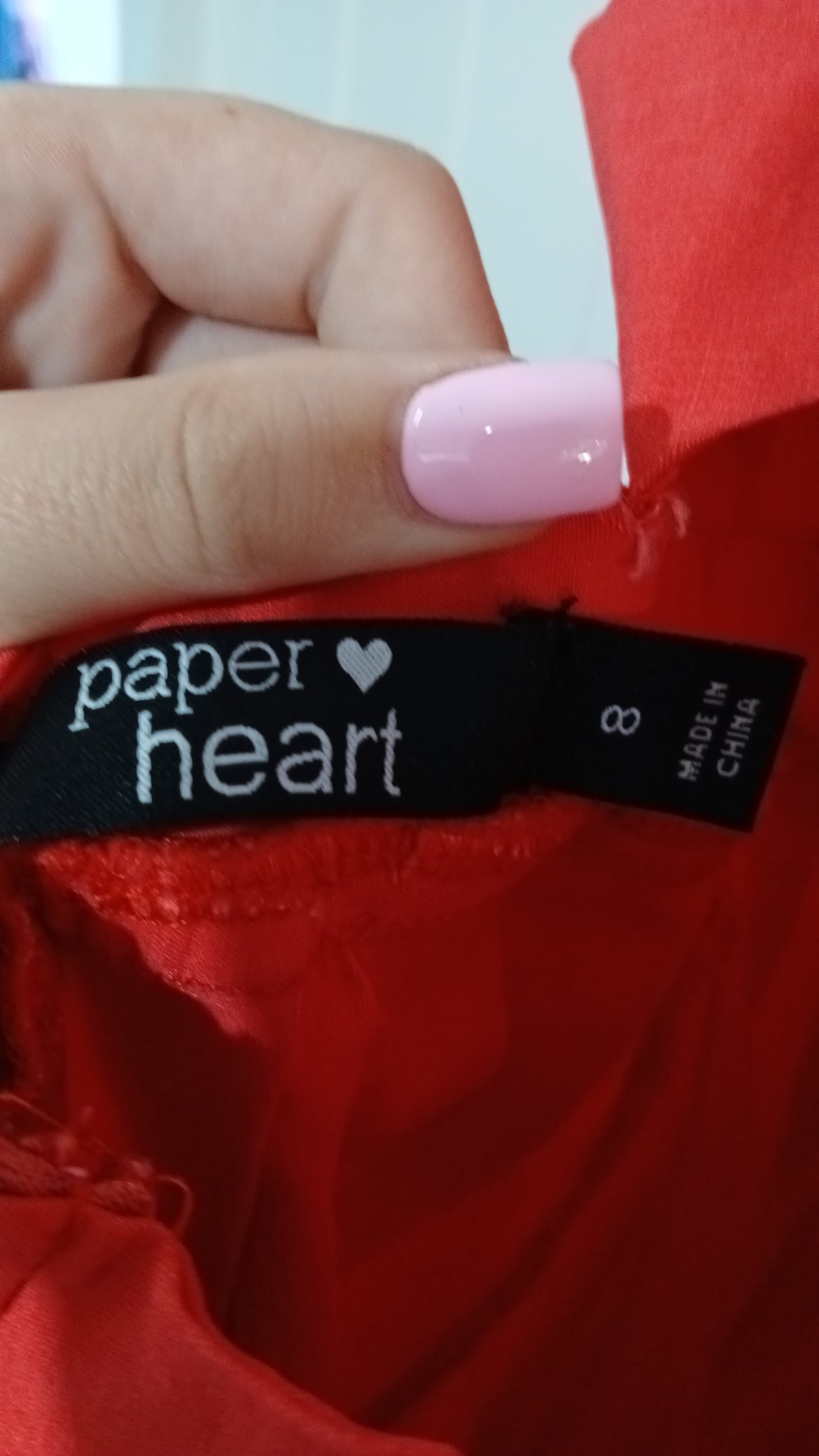 (8JNR) Paper Heart | Red Dress