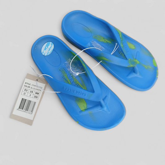 (33) AUSSIE SOLES | KIDS STARFISH | BLUE/GREEN