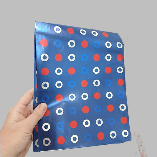Gift Wrap | Fold Flat Blue Circles