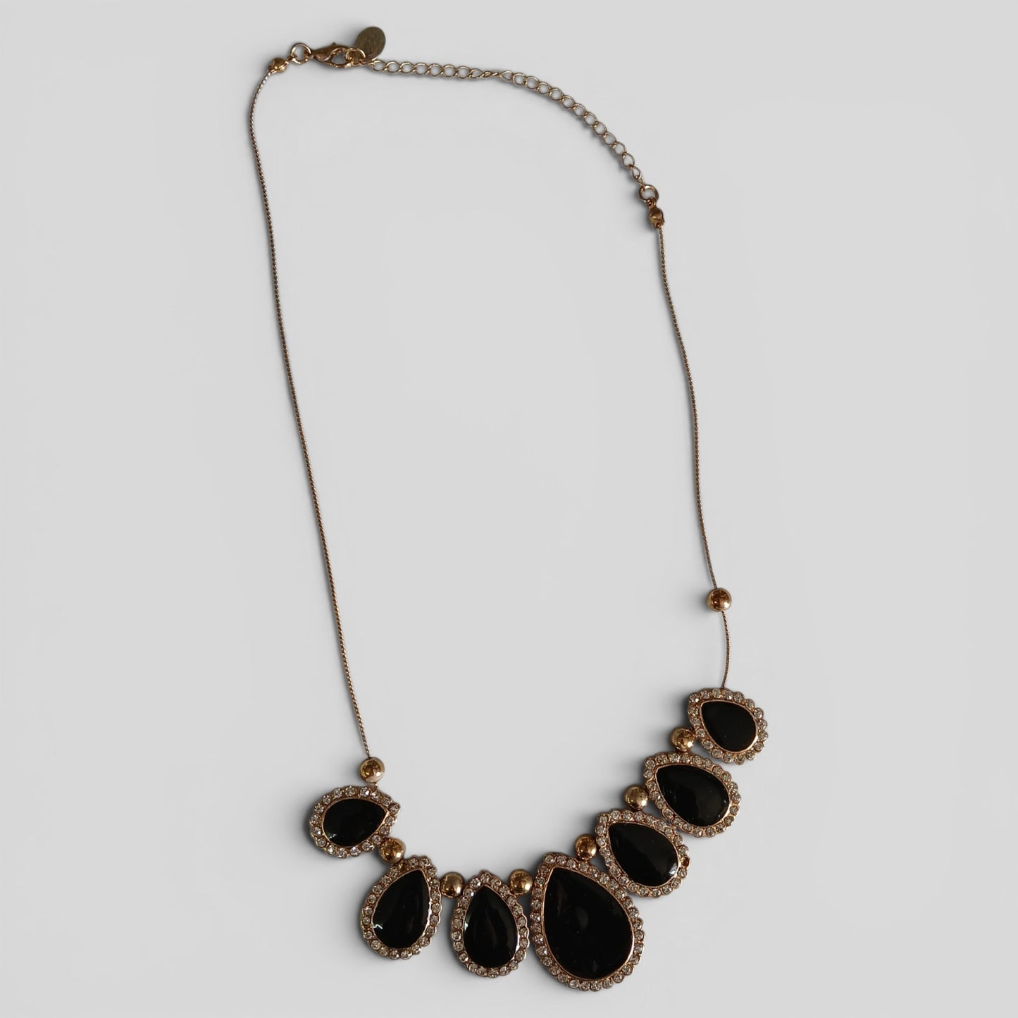 Necklace | Black Jewel Drop