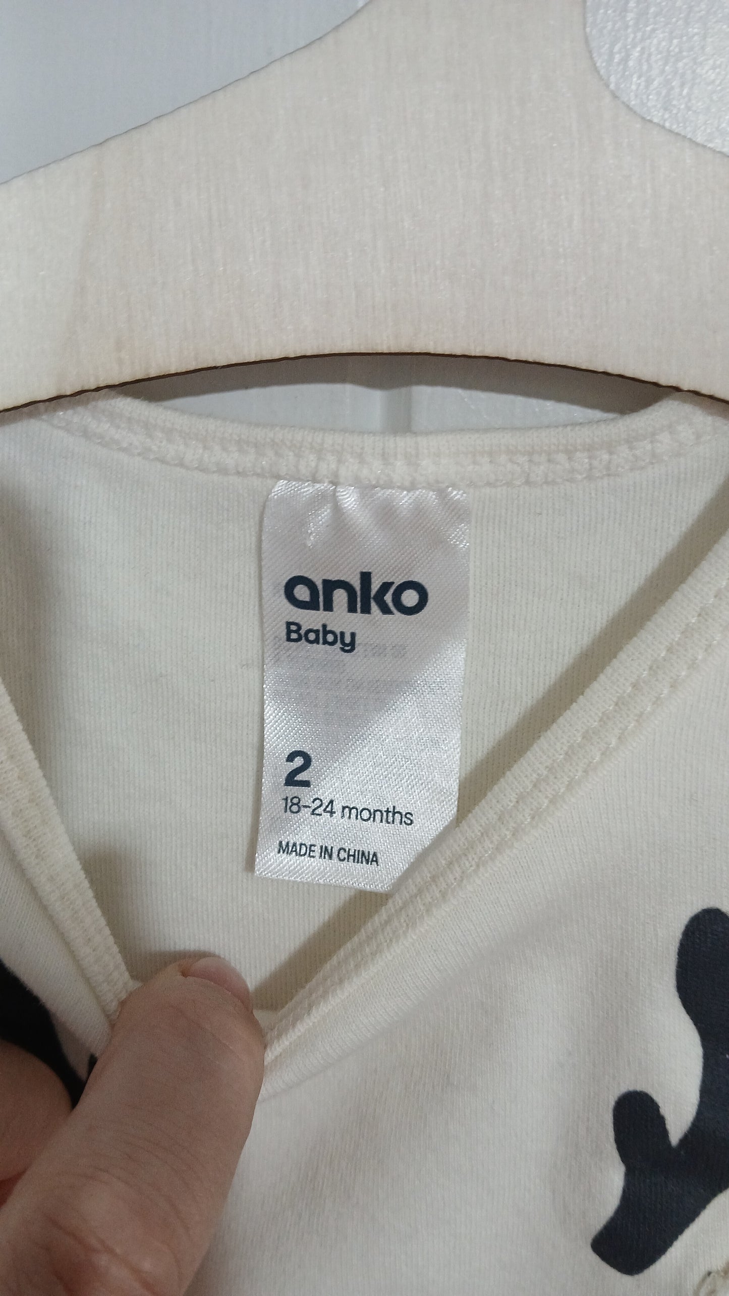 (2) Anko | White Red Nose Onesie