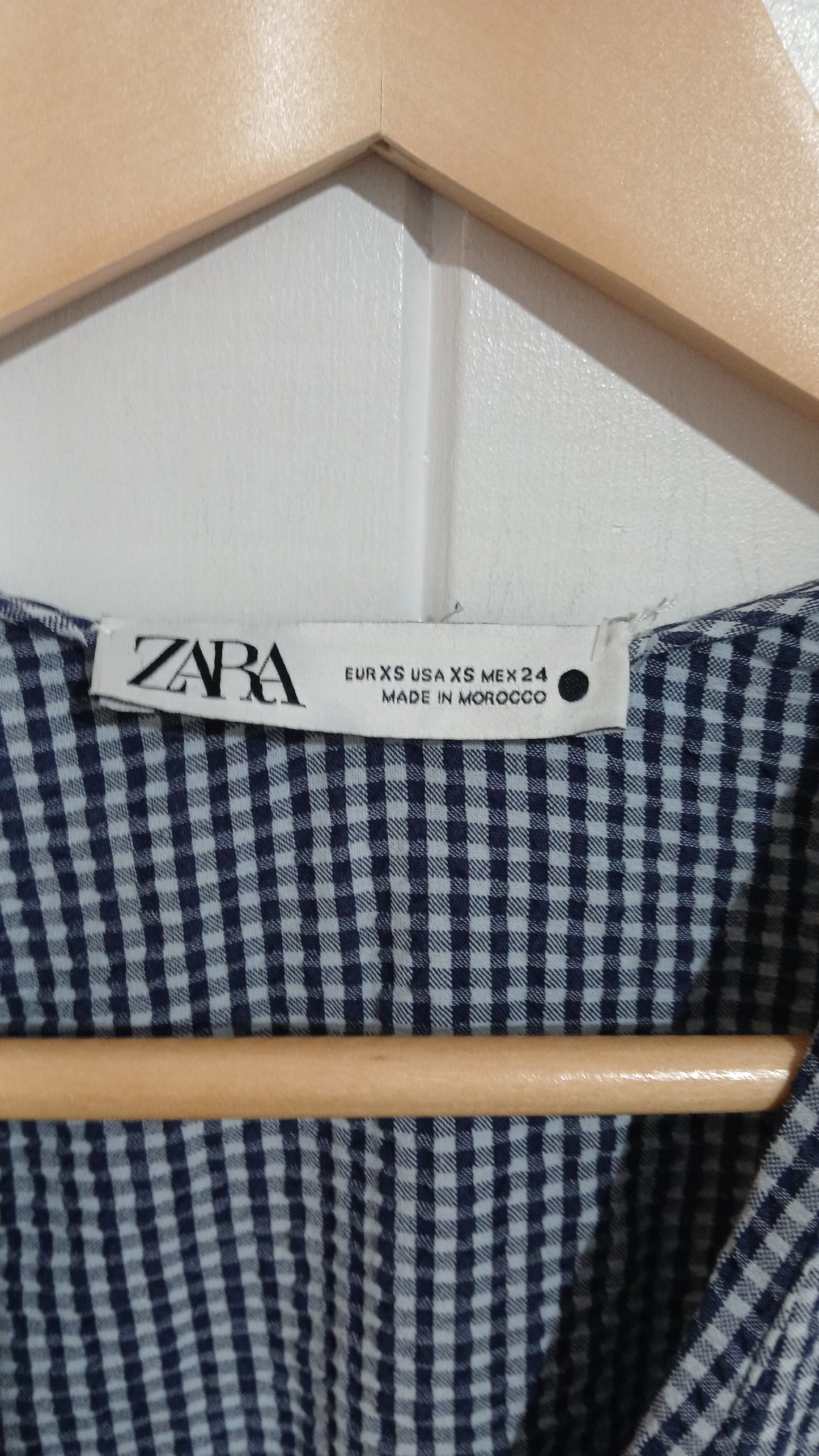 (XS) Zara | Gingham Blouse