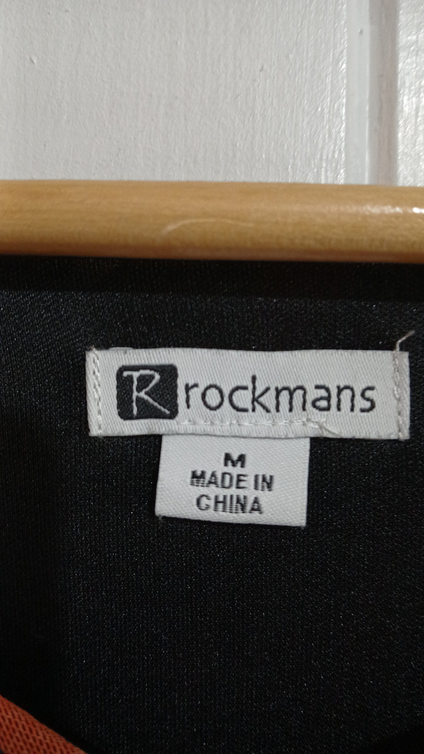 (M) Rockmans | Orange/Black Patterned Blouse