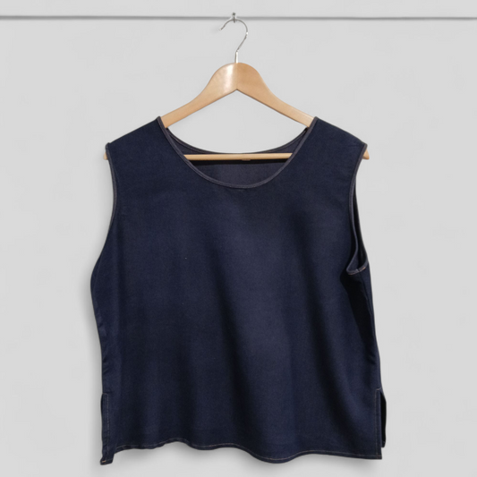 (18) Denim Look Blouse