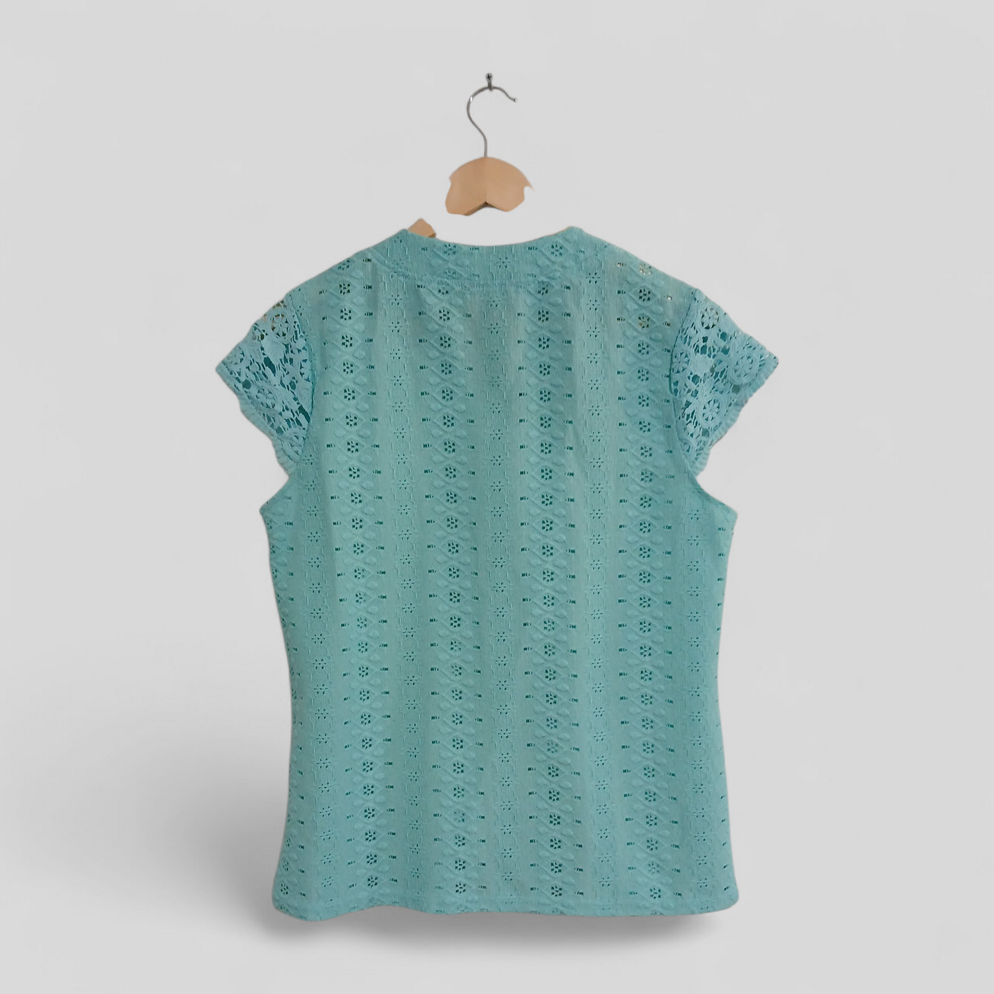 (L) Shein | Lace Button Front Blouse