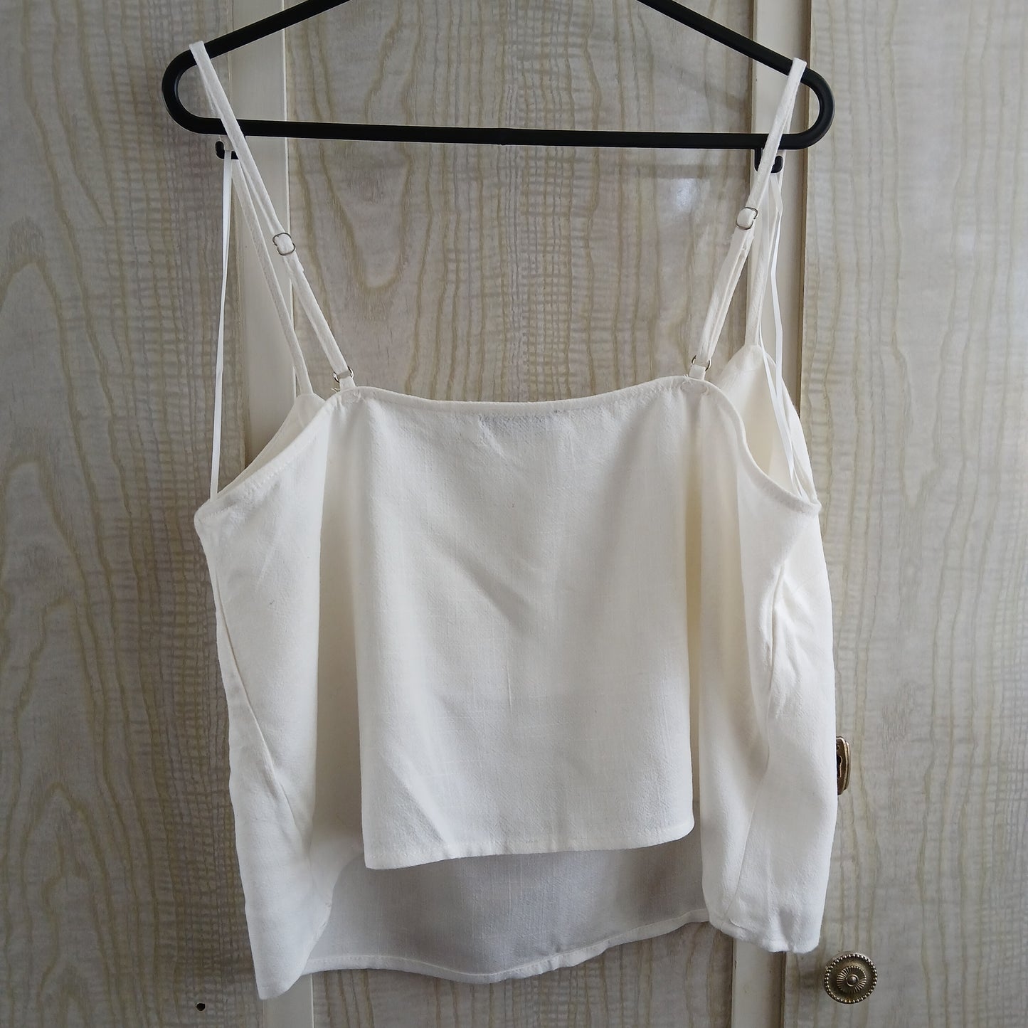 (12/L) Esther&Co White Crop Blouse