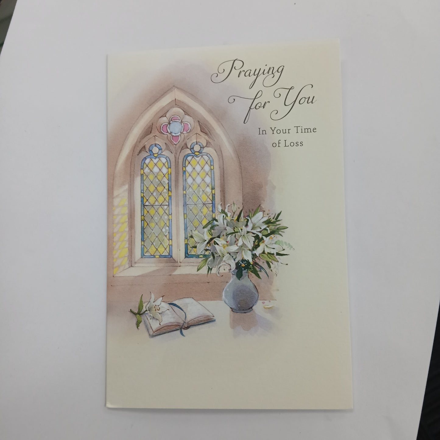 Sympathy Card | Stained Glass Window Praying for you
