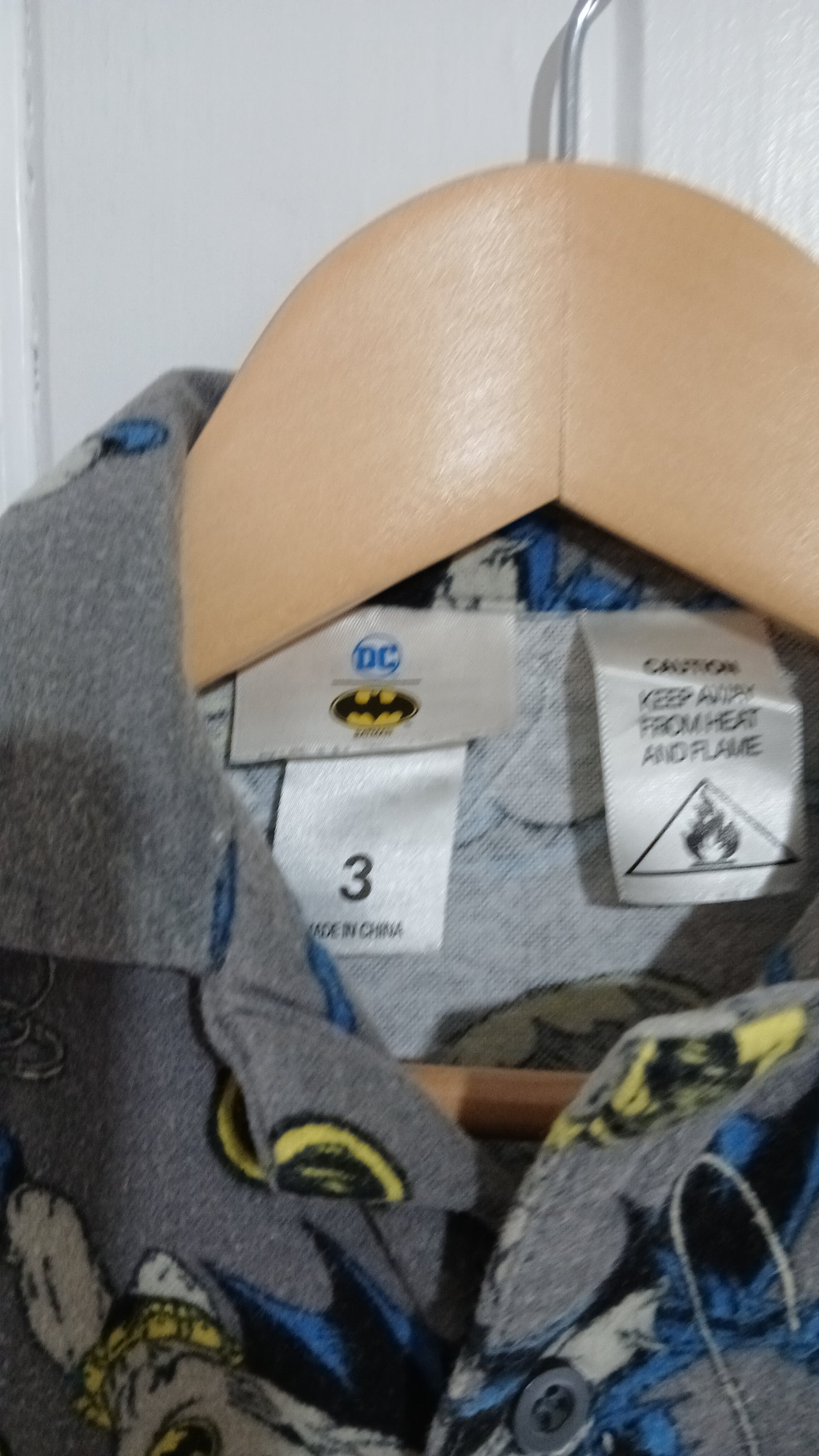 (3JNR) Batman | Flanellette PJ Shirt