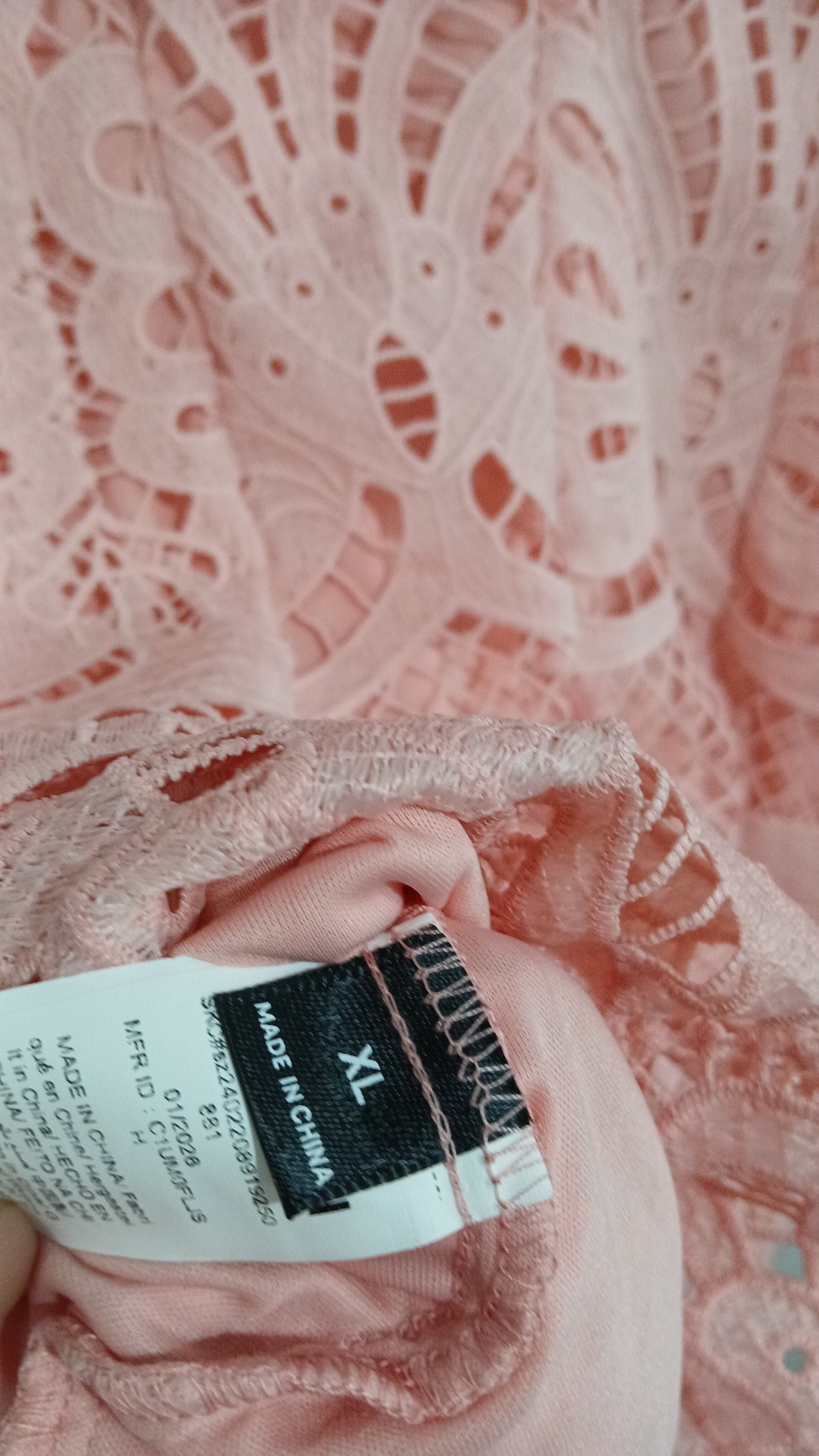 (XL) Shein | Pink Lace Dress