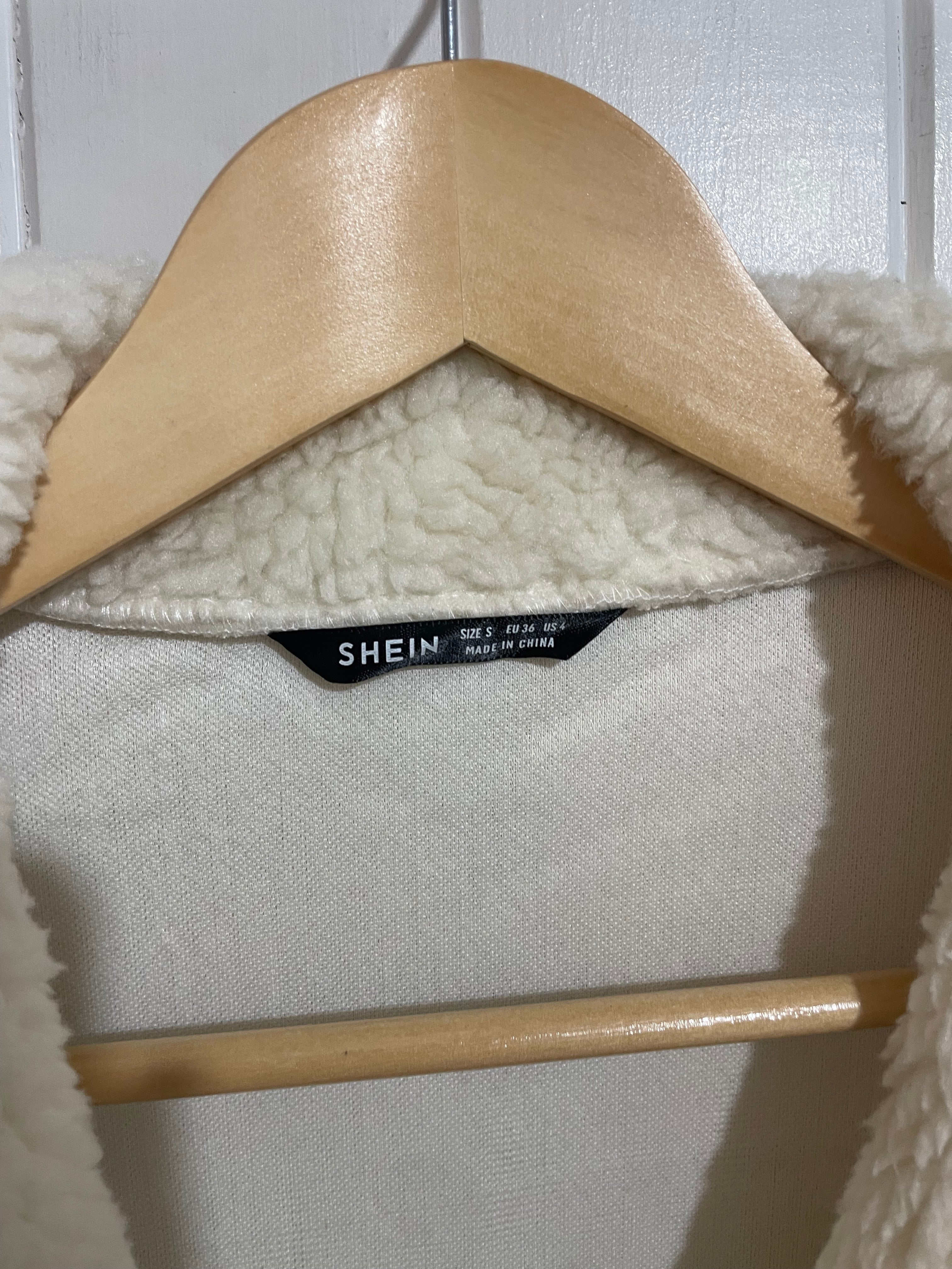 Image of (S) Shein | White Long Fluffy Jacket