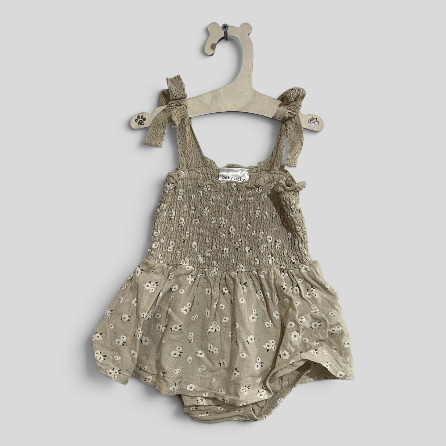(00JNR) Baby Baby | Cream Floral Dress