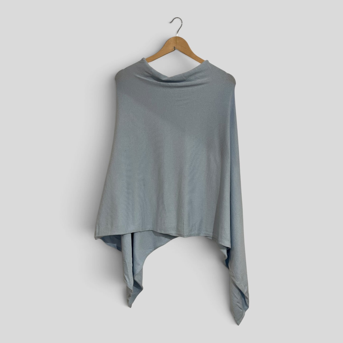 (O/S) Shawl | Wool/Viscose Blue