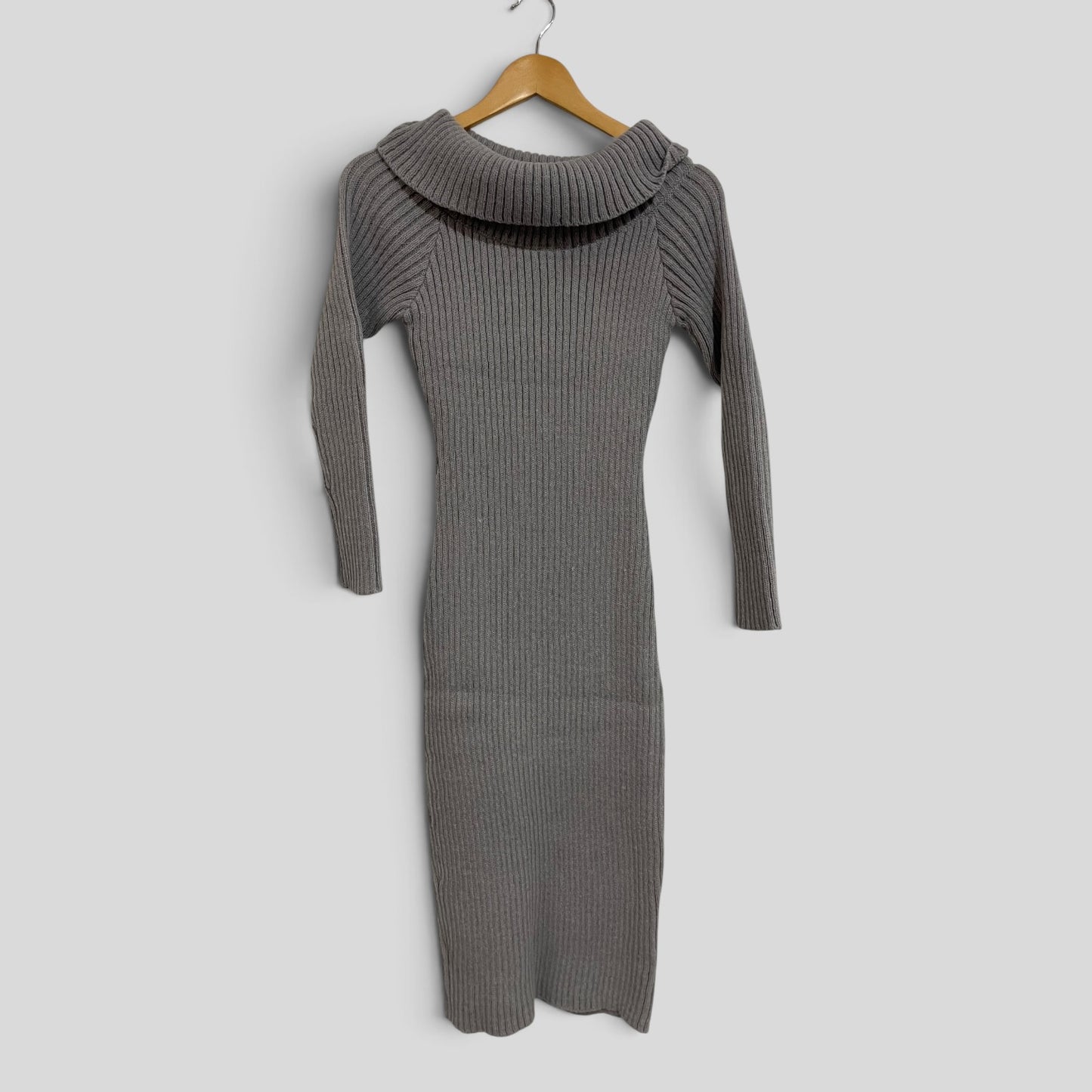 (S) Shein | Grey Knit LS Dress