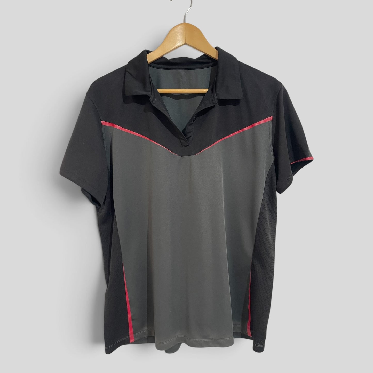 (M) Grey Black Polo