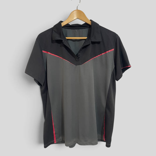 (M) Grey Black Polo