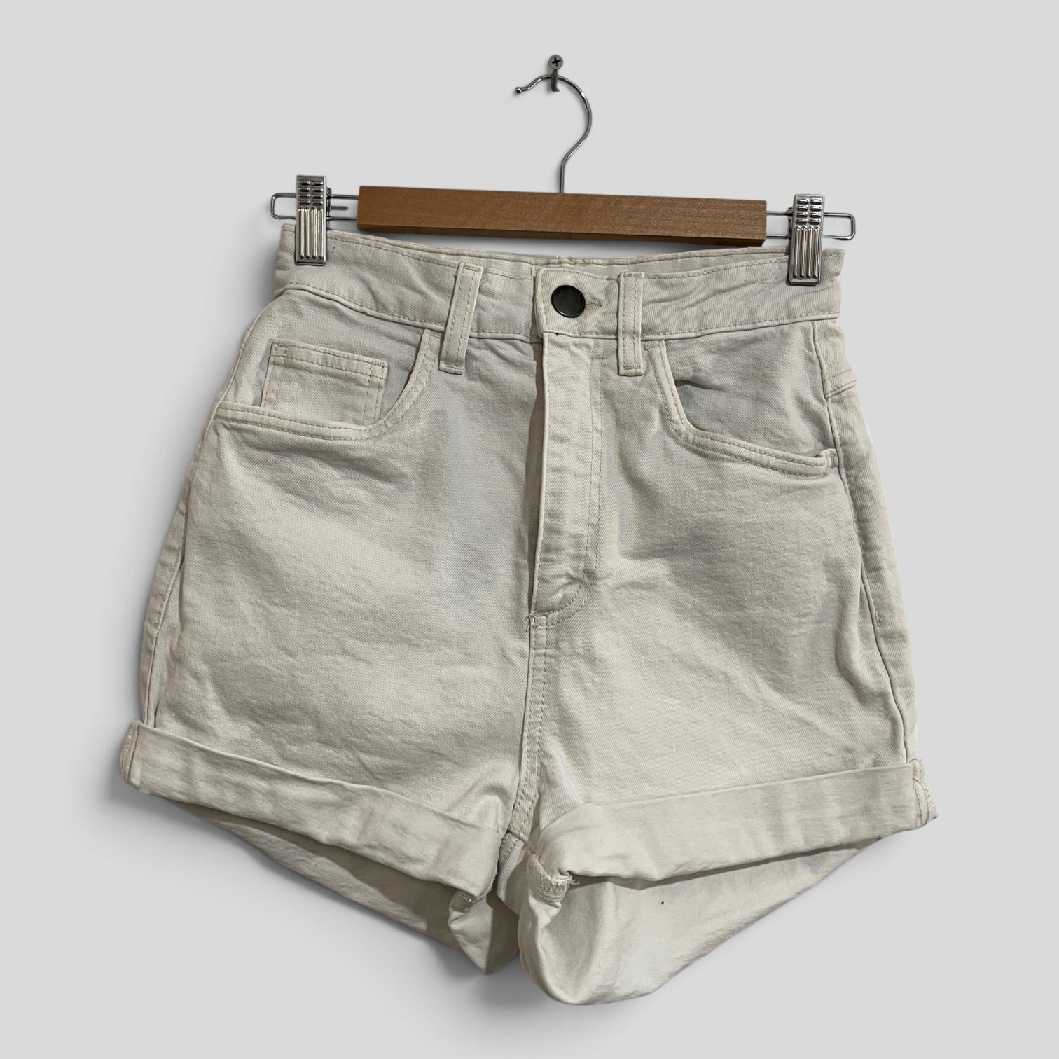 Image of (8) Cotton On | White Denim Shorts