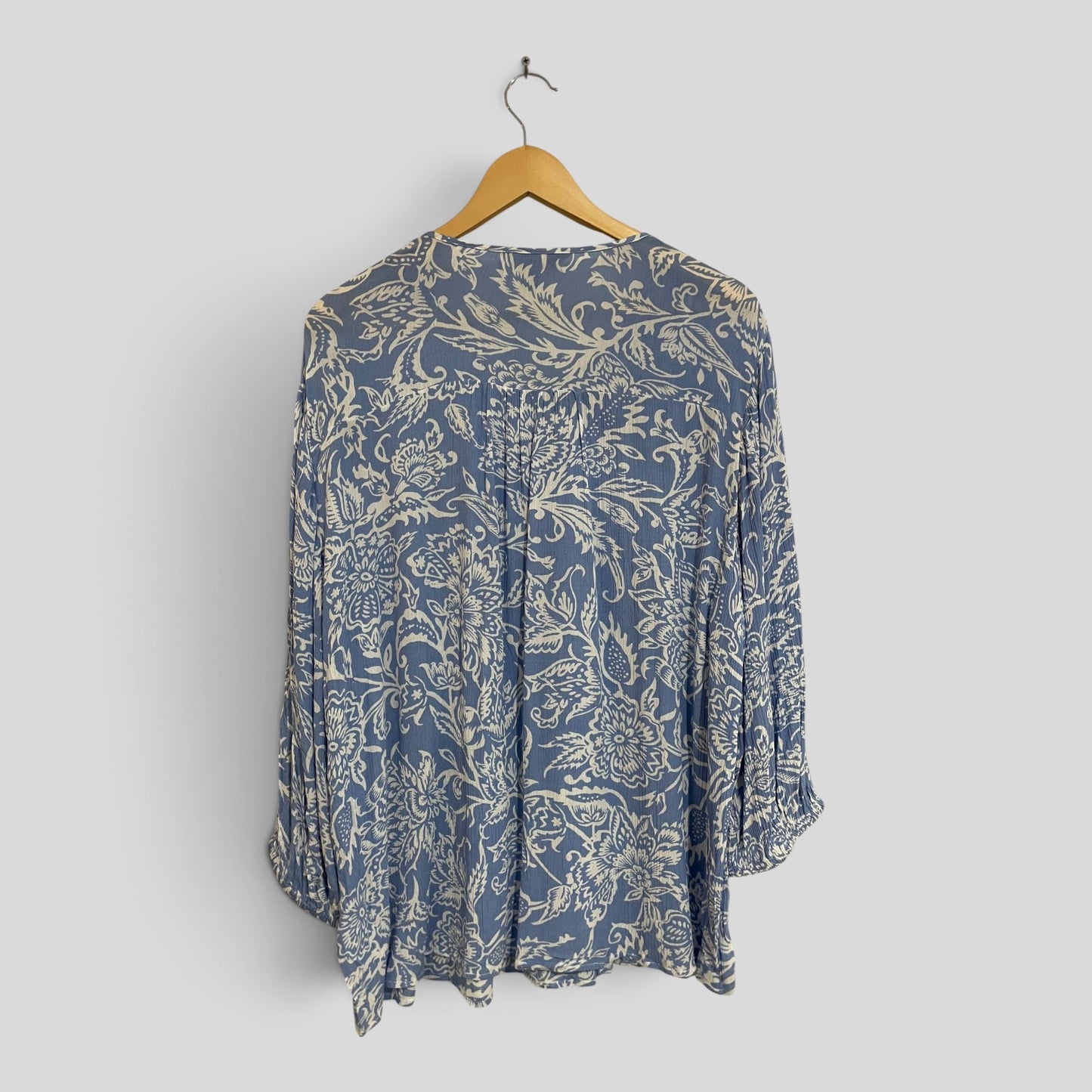 (18) Suzannegrae | Blue Patterned Blouse