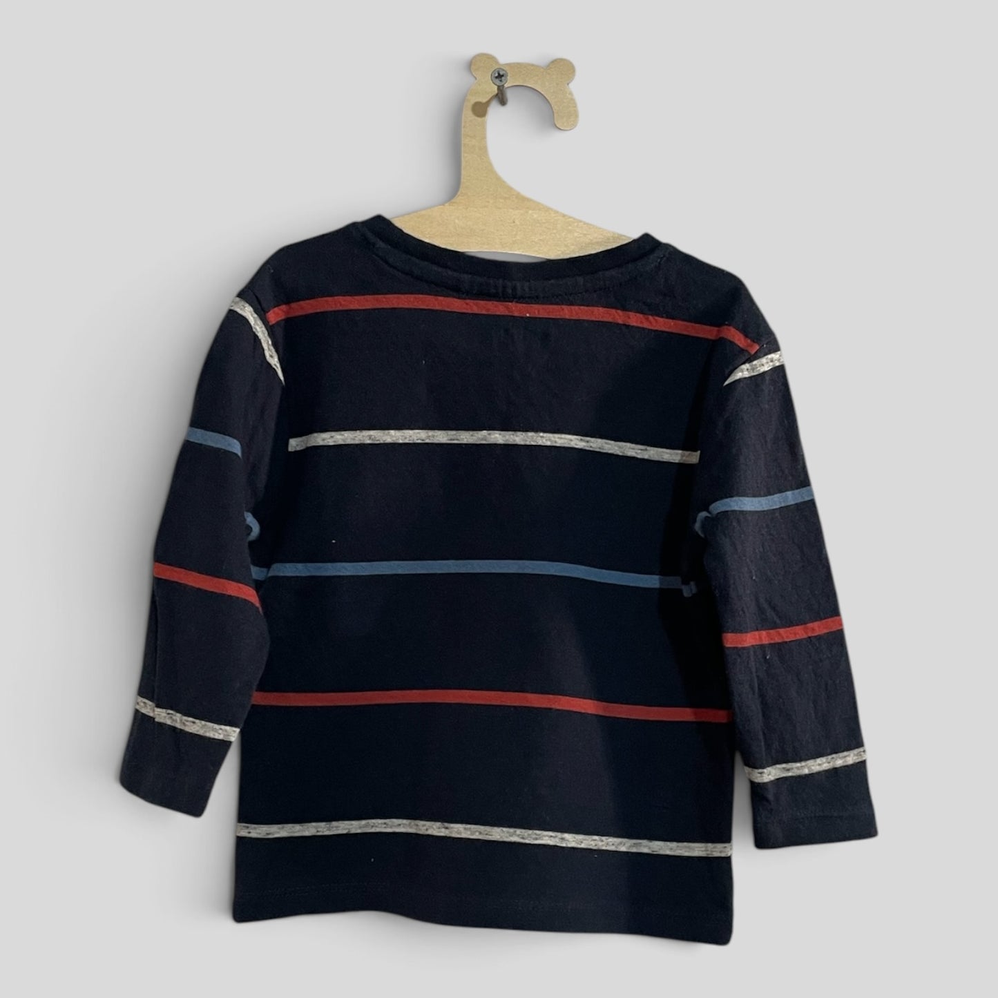 (1JNR) Anko | Navy Striped LS Shirt