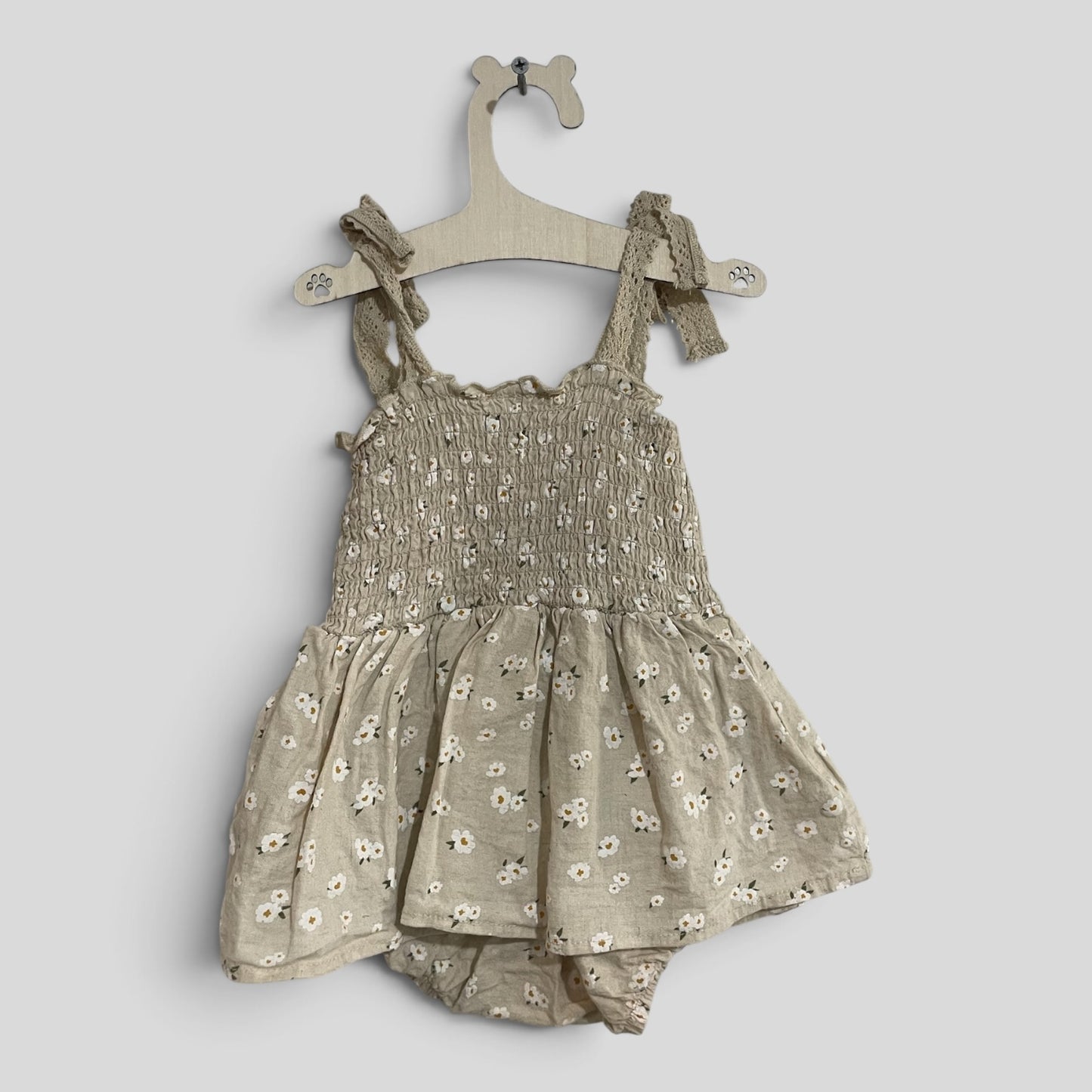 (00JNR) Baby Baby | Cream Floral Dress