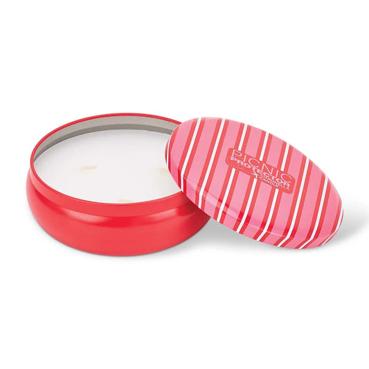 Picnic Protector Citronella Candle - Red and Pink Stripe