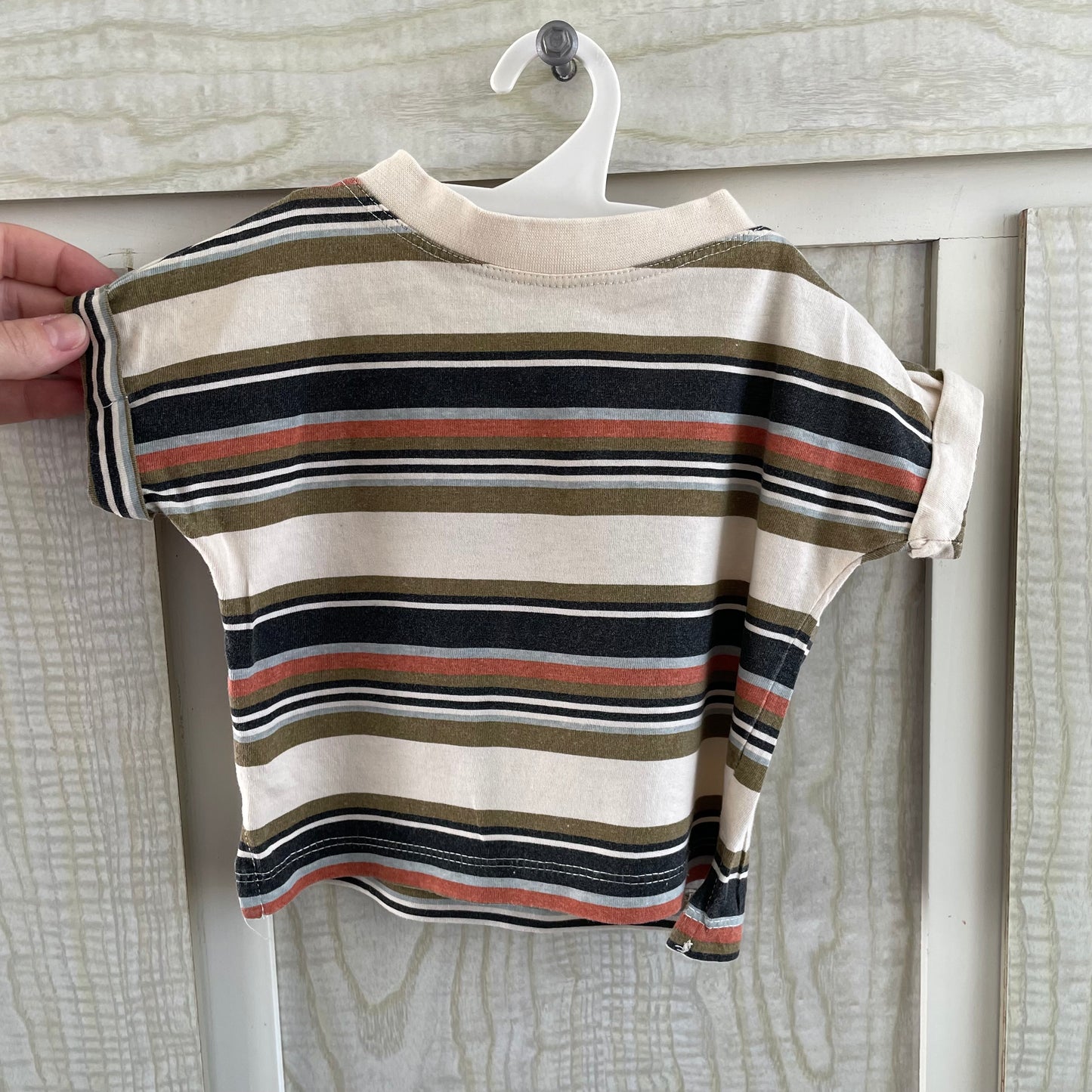 (000) Baby Berry Retro Striped Tee