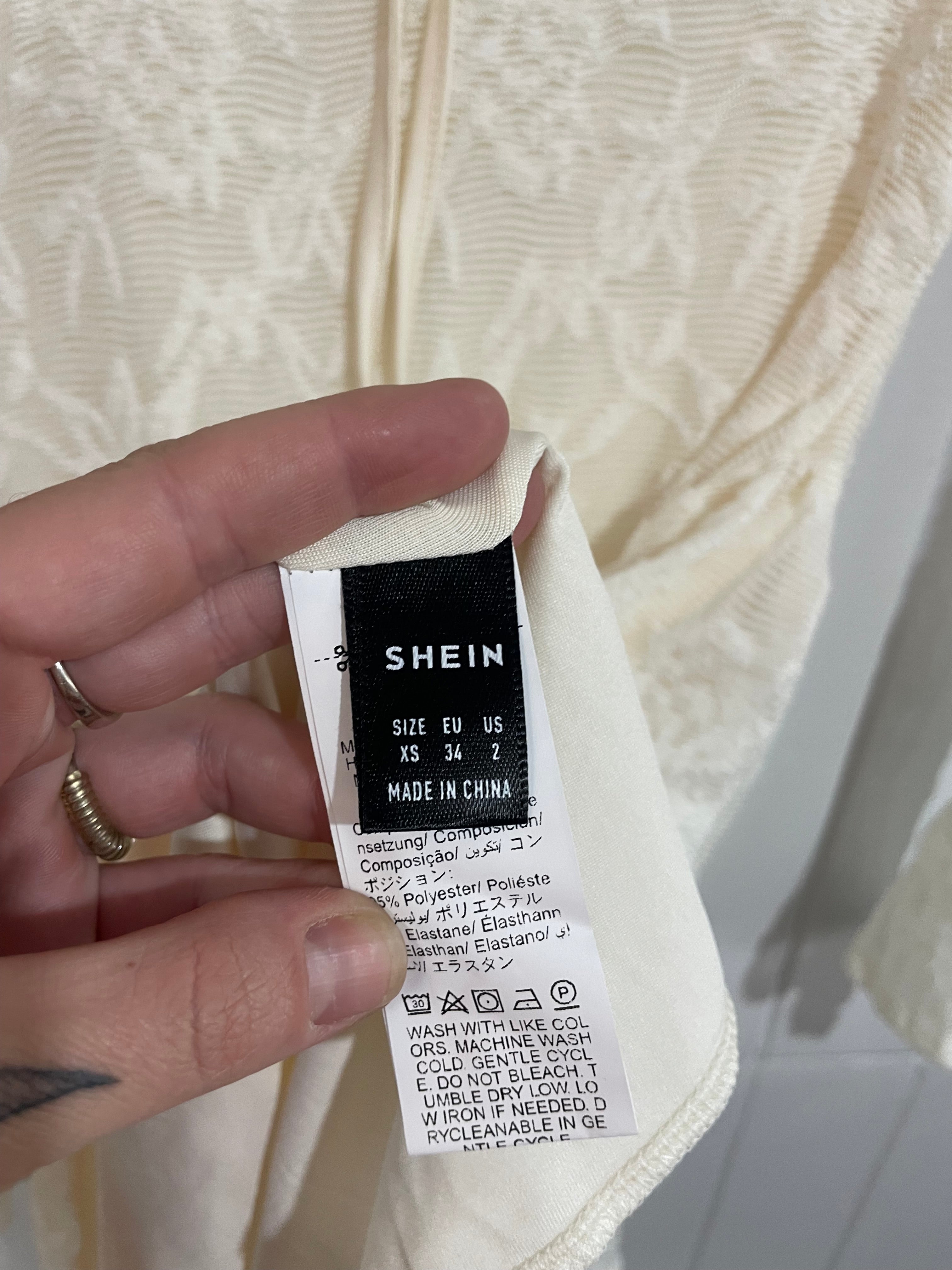 Image of (XS) Shein | White Lace Dress