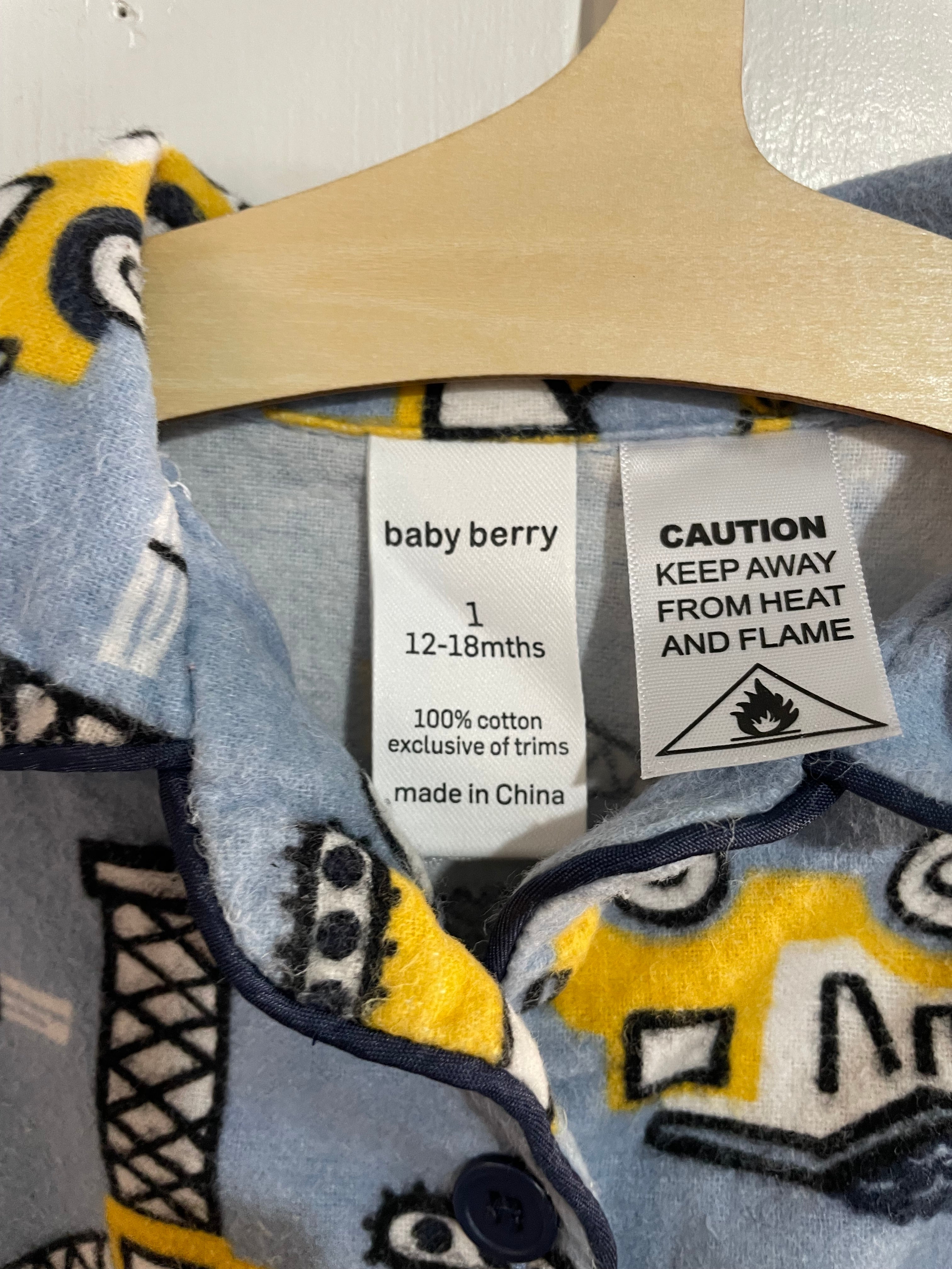 Image of (1JNR) Baby Berry | Digger Flannelette PJ Shirt
