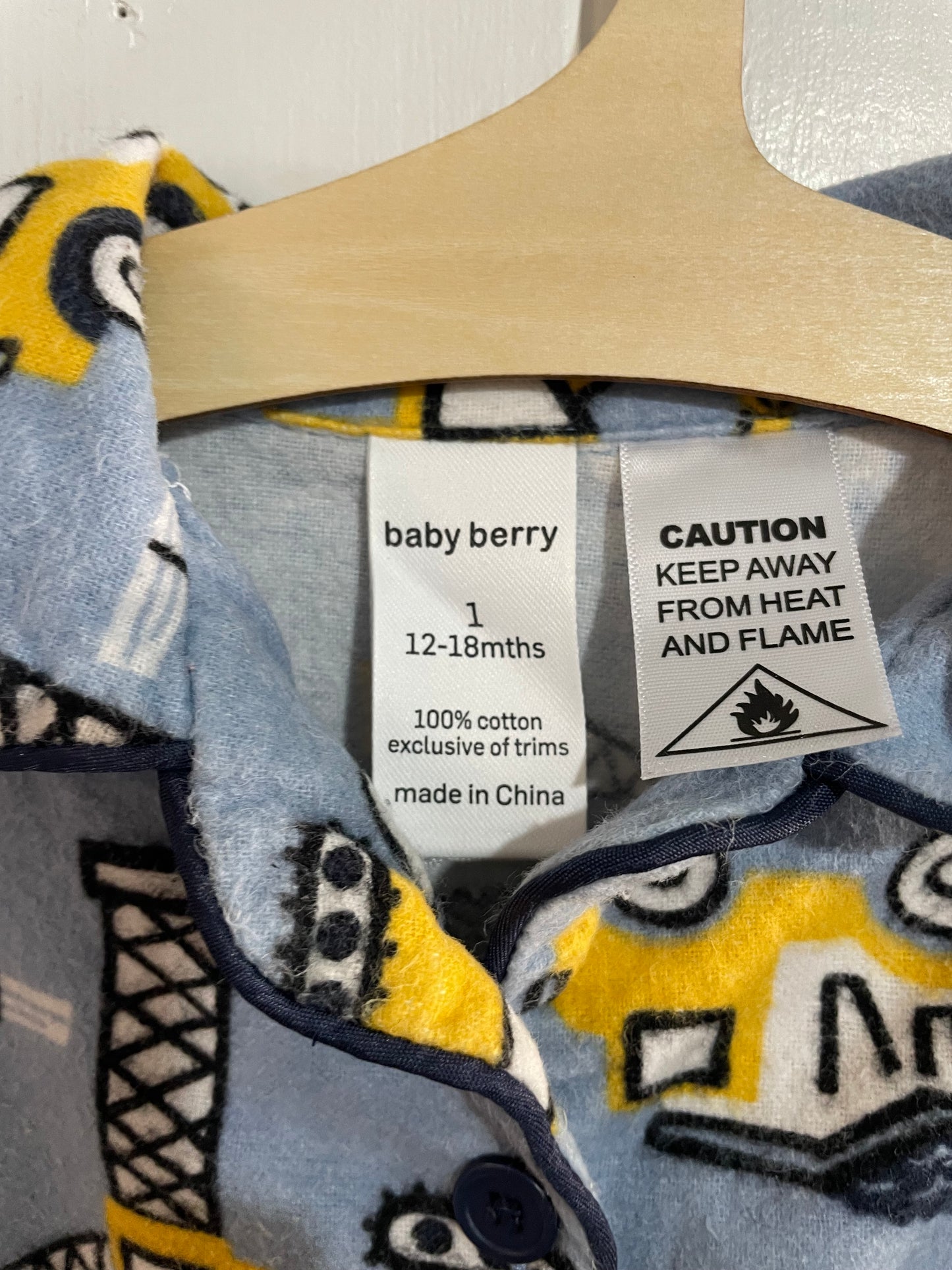 (1JNR) Baby Berry | Digger Flannelette PJ Shirt