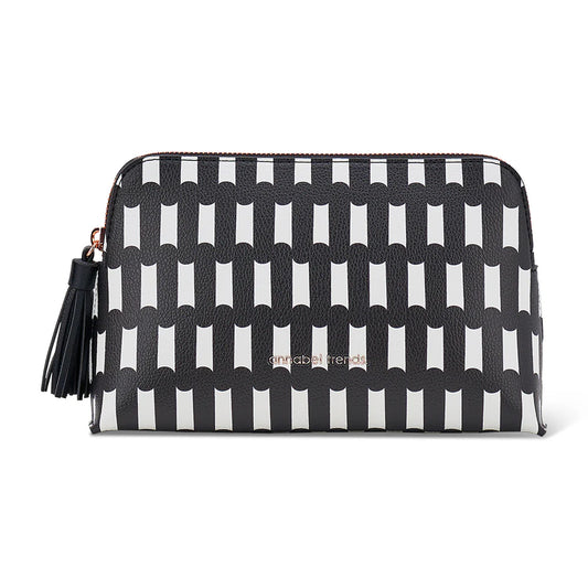 Vanity Bag Black White Tile - Medium