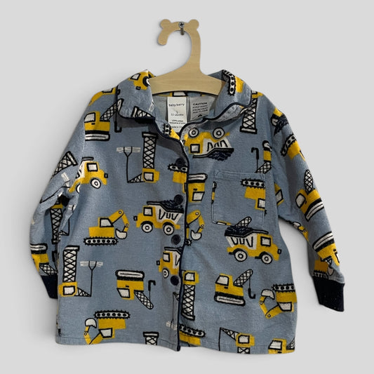 (1JNR) Baby Berry | Digger Flannelette PJ Shirt
