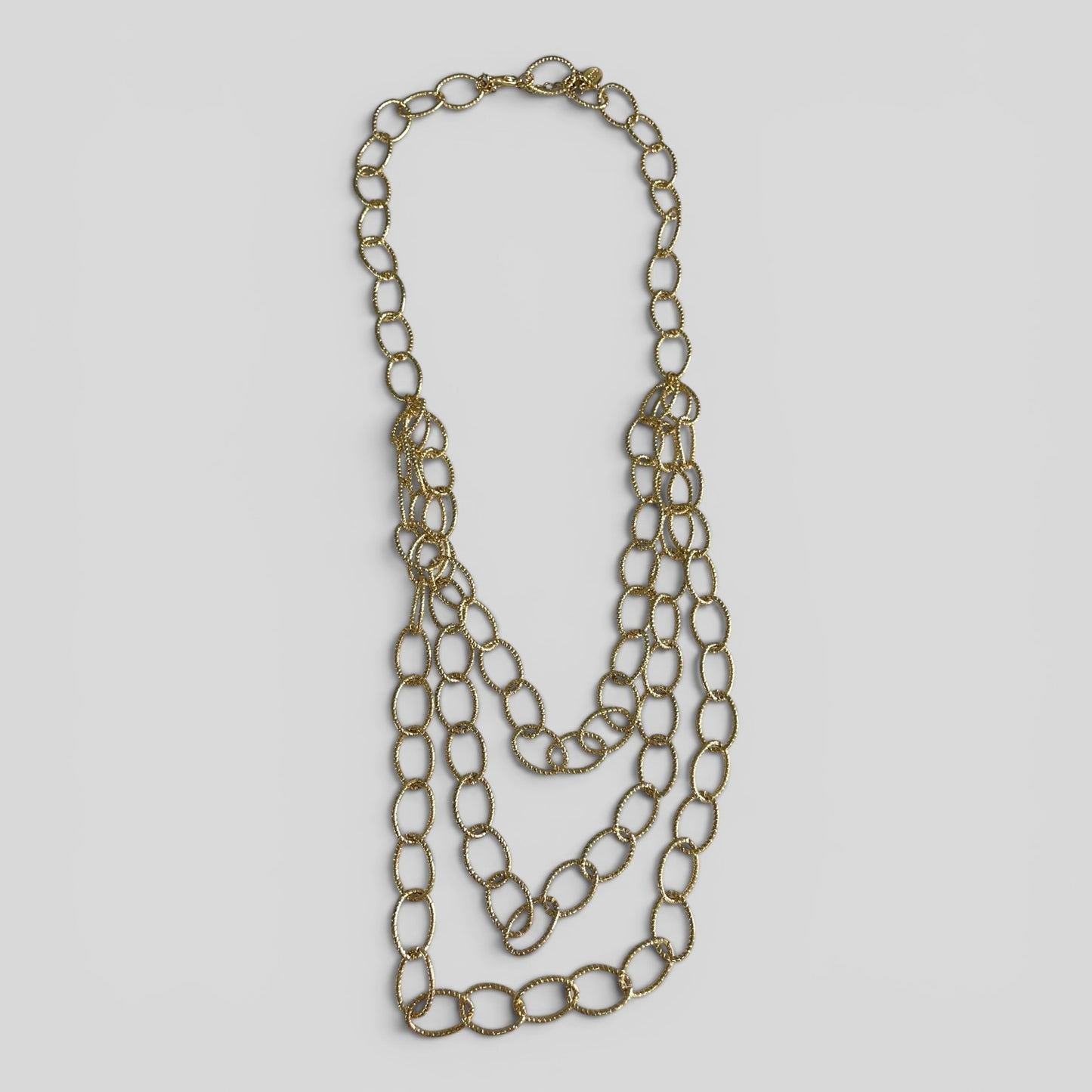 Necklace Gold Tri Loops