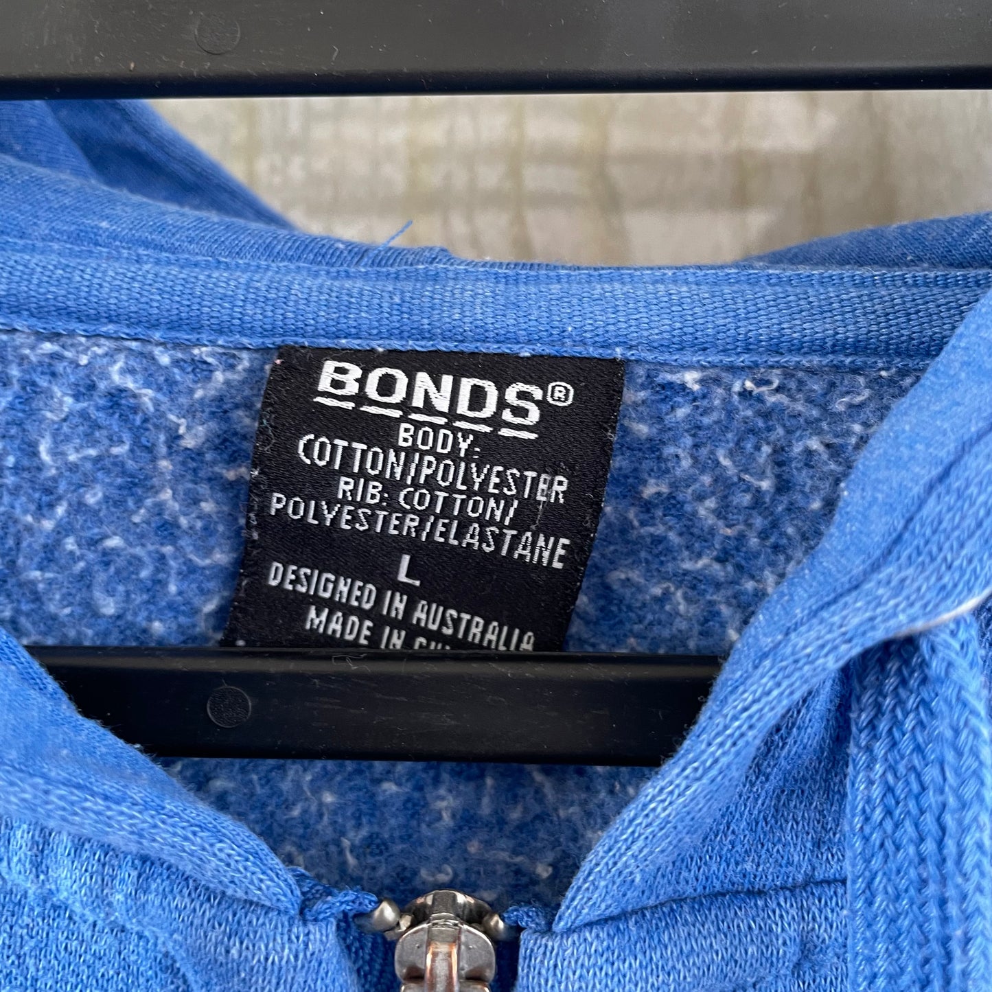 (L) Bonds Blue Zip Hoodie