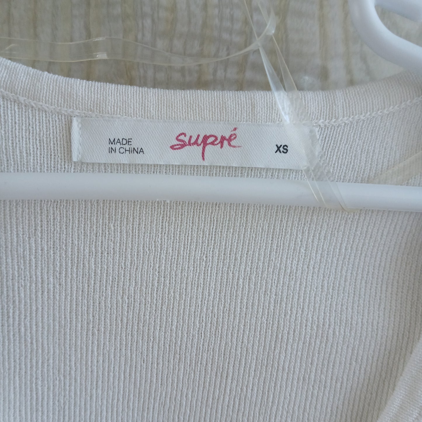 (XS) White L/S Crop Wrap Cardigan Supre