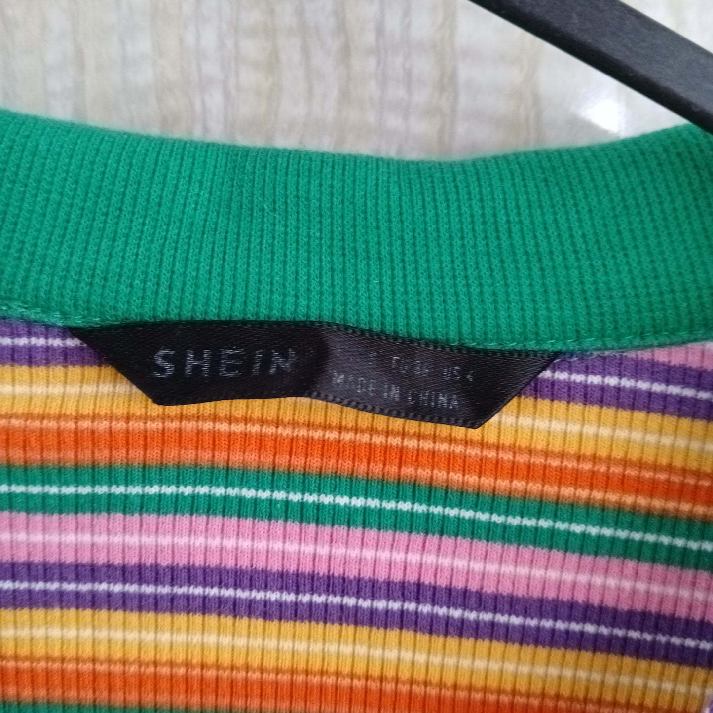 (S) Shein | L/S Colourful Striped Collared Shirt