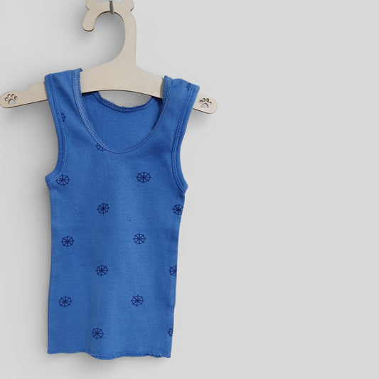 (0000JNR) Tiny Little Wonders | Blue Singlet