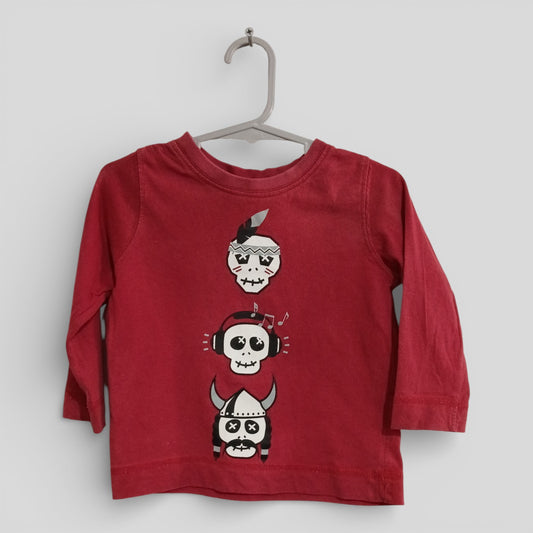 (1JNR) H+T | Red LS Shirt