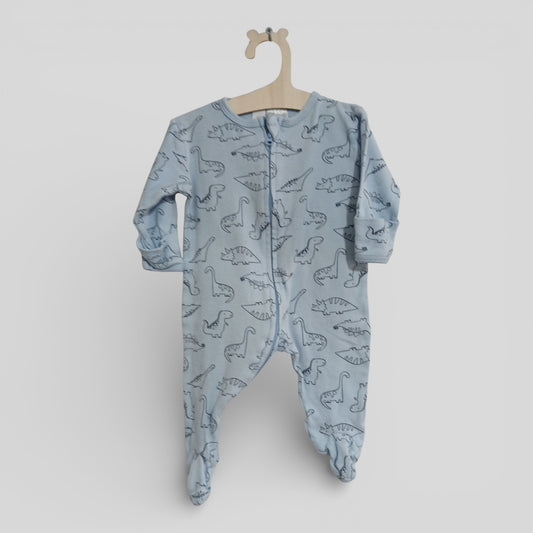 (000JNR) Dymples | Dino Onesie Blue
