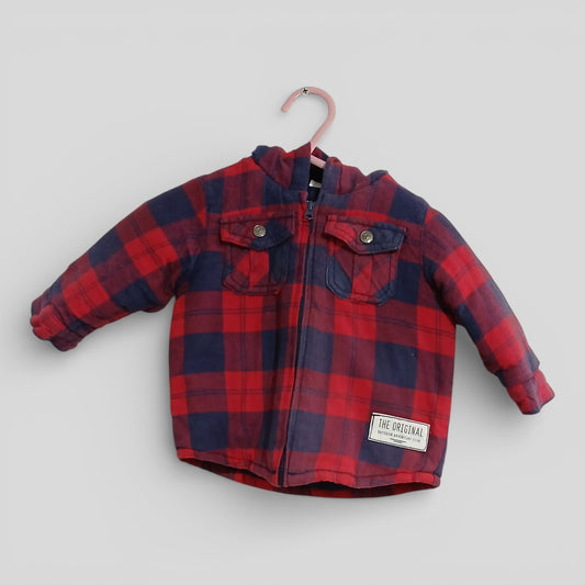 (000JNR) Target | Plaid Zip Hoodie