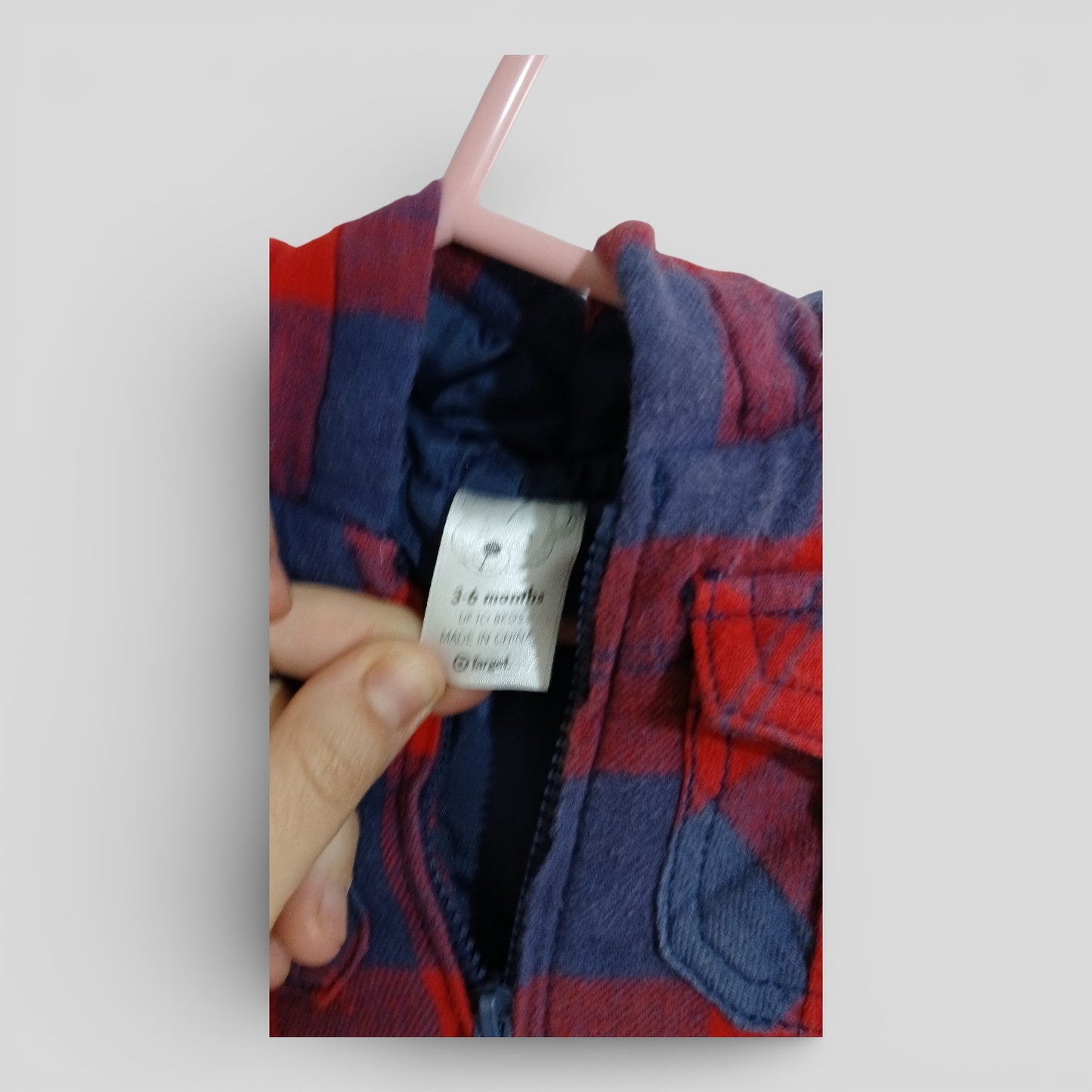 (000JNR) Target | Plaid Zip Hoodie