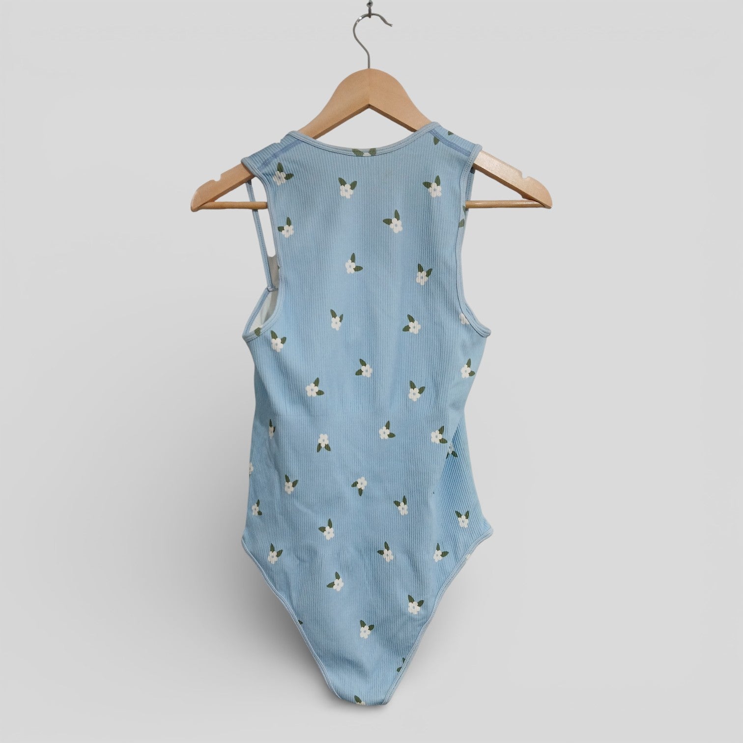 Image of (XL) Blue Floral Bodysuit