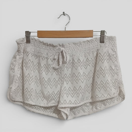 (18) Now | White Lace Shorts