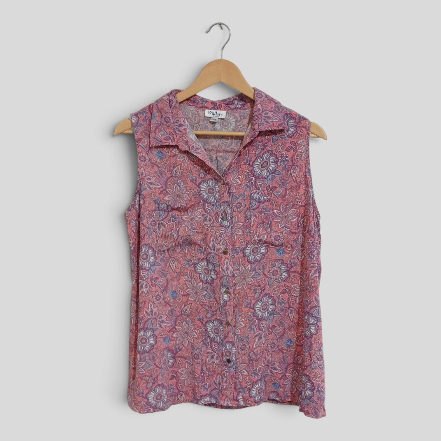 Image of (14) Millers | Pink Floral Tank