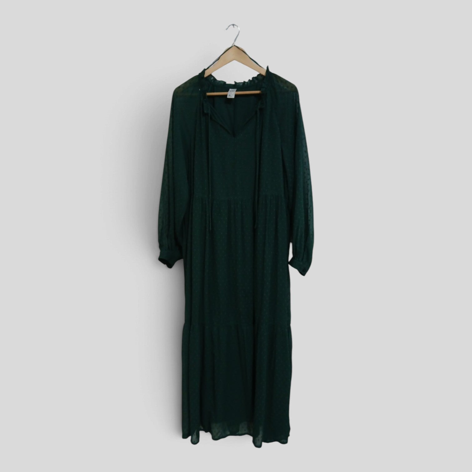 Image of (18) Anko | Green LS Textured Dress