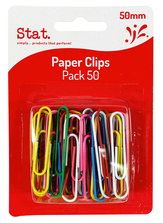 PAPER CLIPS SOVEREIGN 50MM LGE COL PK50