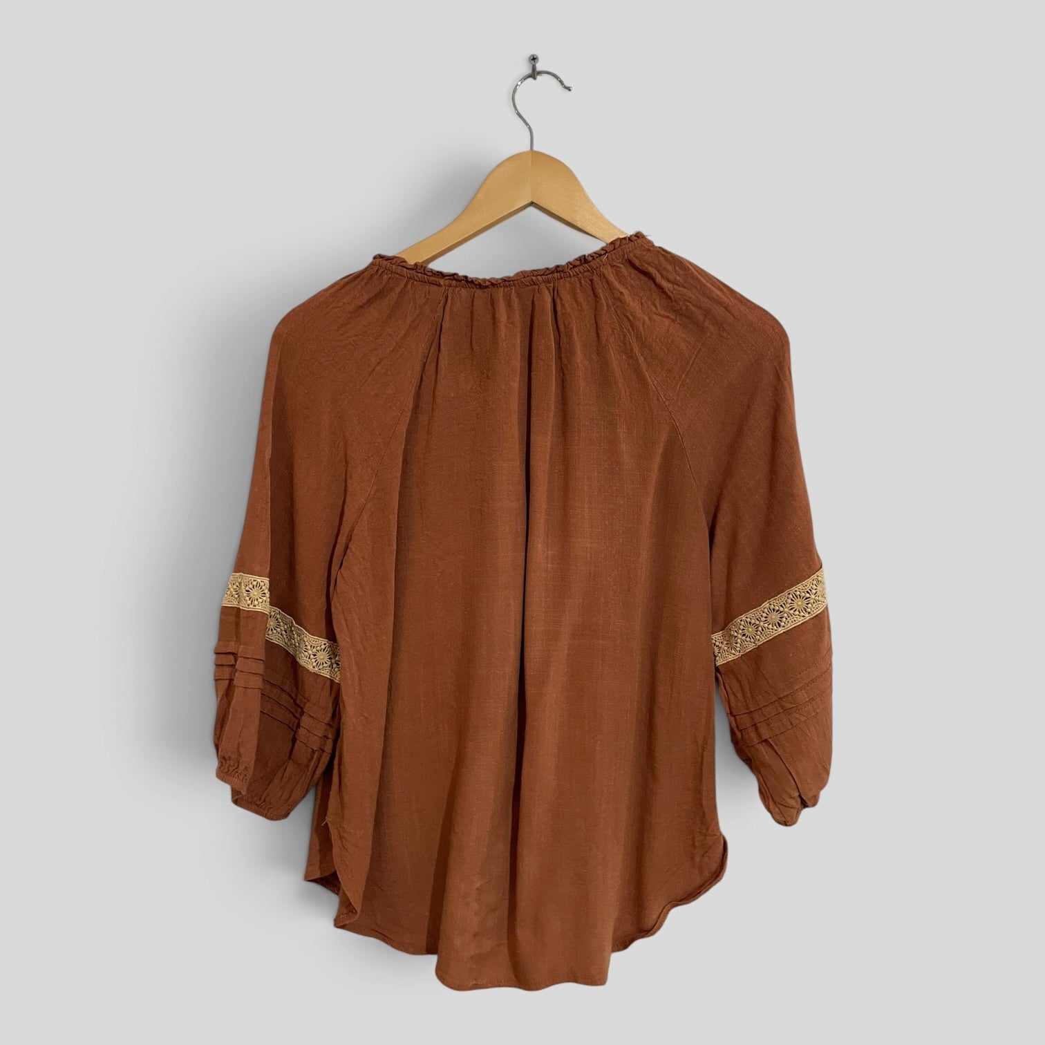 Image of (10) Silver Wishes | Brown Blouse