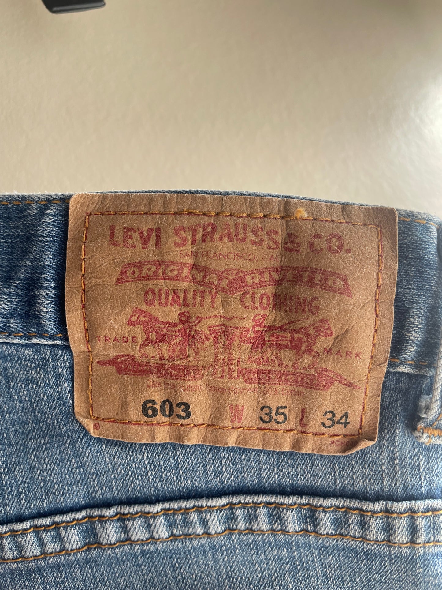 Levi's 603 35x34 Slim Straight Stretch